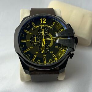 Men's Mega Chief EXCLUSIVE Chronograph Brown Leather Watch 51mm